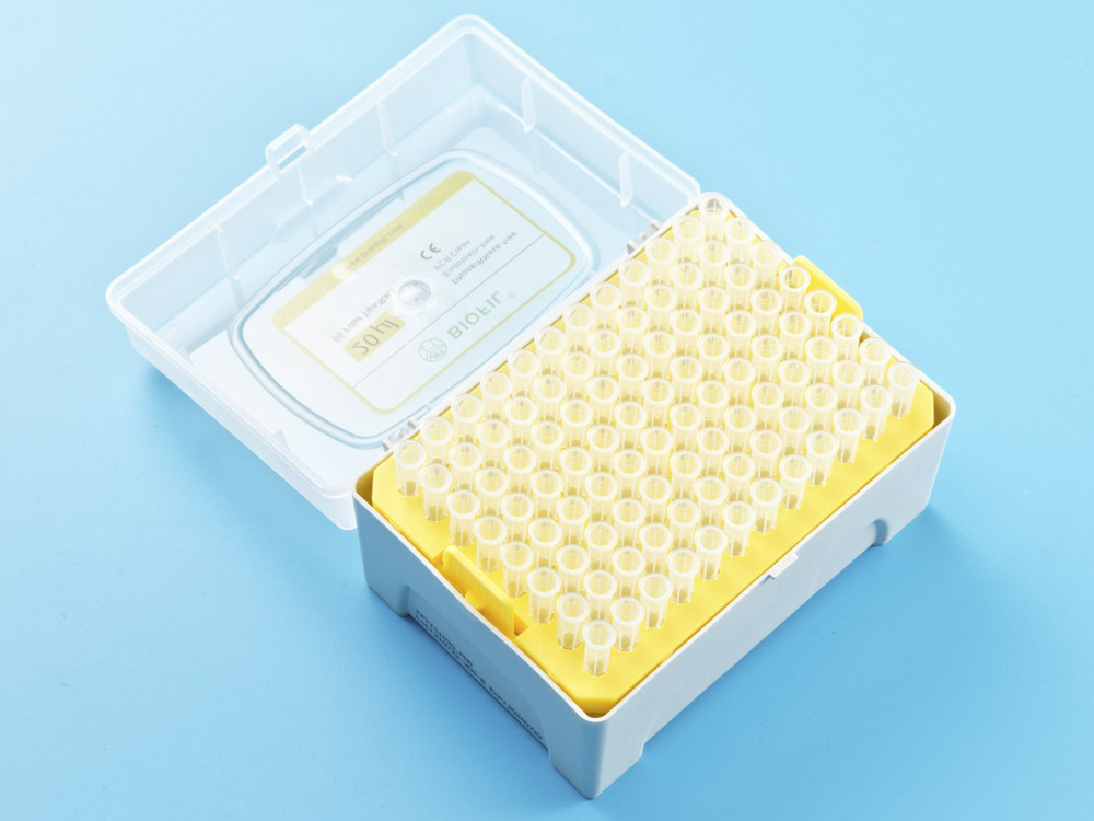 Наконечники для дозаторов с фильтром объём 0,2-20 мкл., 96 штук в штативе