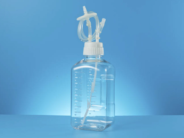 Закрытая система флакон 2000 мл с двух-портовой крышкой, квадратный, CSB012002